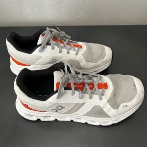 On CloudRunner Shoes - White and Orange